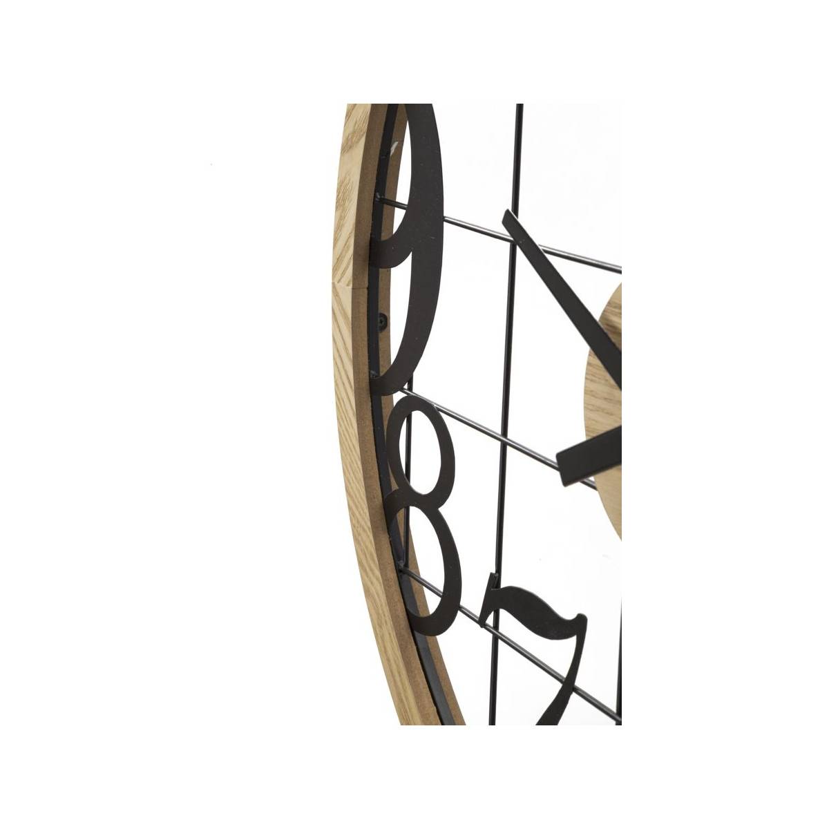Horloge Murale en Métal "Numbers" 60cm Noir - Image 4