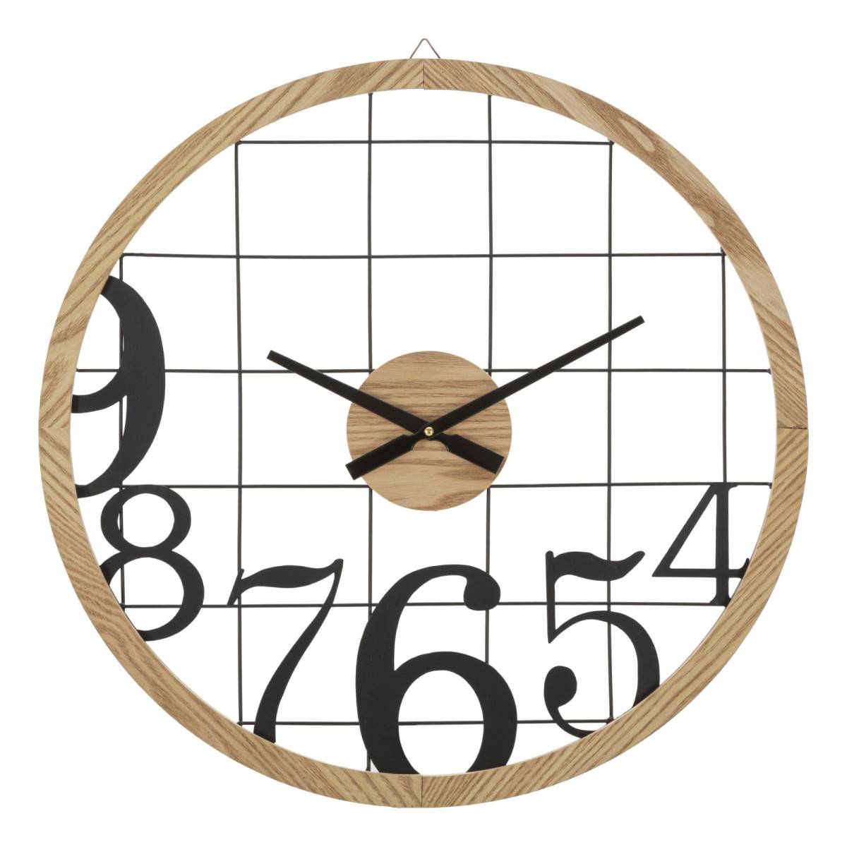 Horloge Murale en Métal "Numbers" 60cm Noir - Image 1