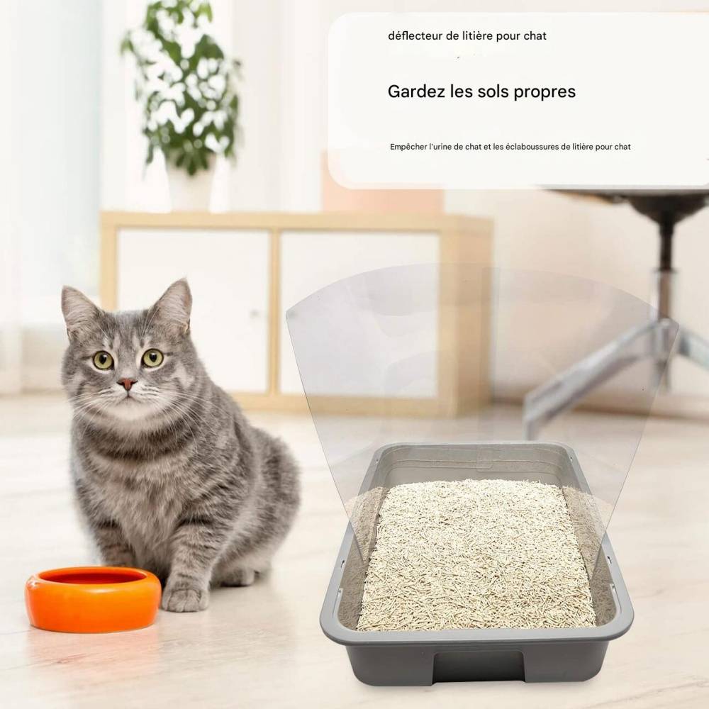 Lot de 3 Protections latérales pour bac à litière de chat IntiMeg - Image 2
