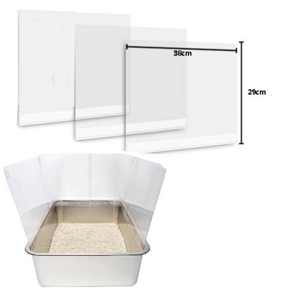 Lot de 3 Protections latérales pour bac à litière de chat IntiMeg - Image 4