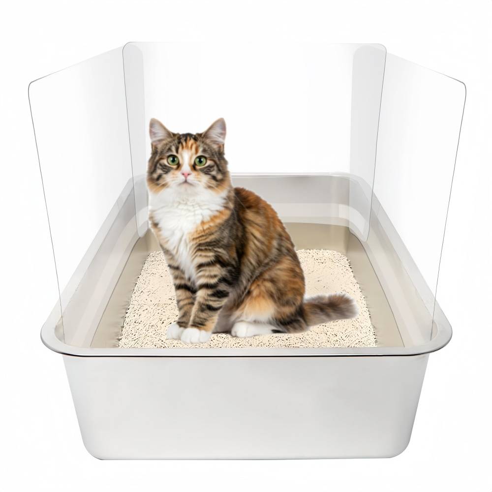 Lot de 3 Protections latérales pour bac à litière de chat IntiMeg - Image 1