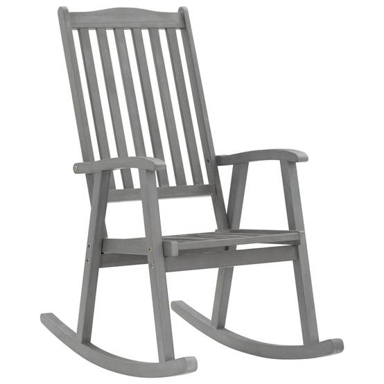 Maison Chic - Chaise à bascule - Chaise de jardin gris bois d'acacia massif HL61 - Image 2