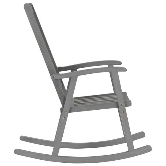 Maison Chic - Chaise à bascule - Chaise de jardin gris bois d'acacia massif HL61 - Image 3