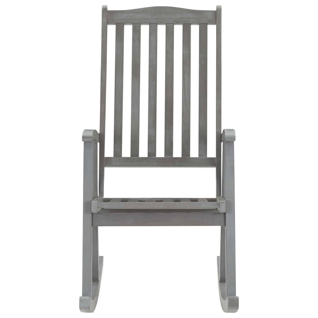Maison Chic - Chaise à bascule - Chaise de jardin gris bois d'acacia massif HL61