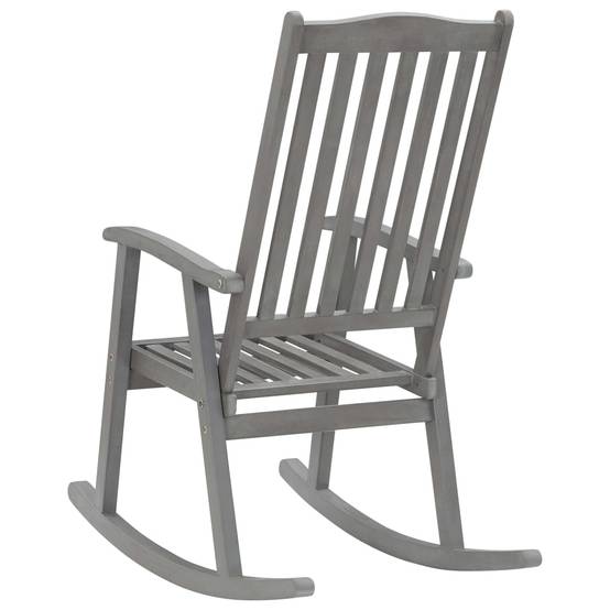Maison Chic - Chaise à bascule - Chaise de jardin gris bois d'acacia massif HL61 - Image 4