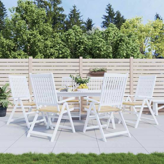 Lot de 6 Coussins de Siège Rembourrés Tissu Oxford pour Intérieur Extérieur Beige 50x50 cm – ComfortXL Outdoor Living - Image 1