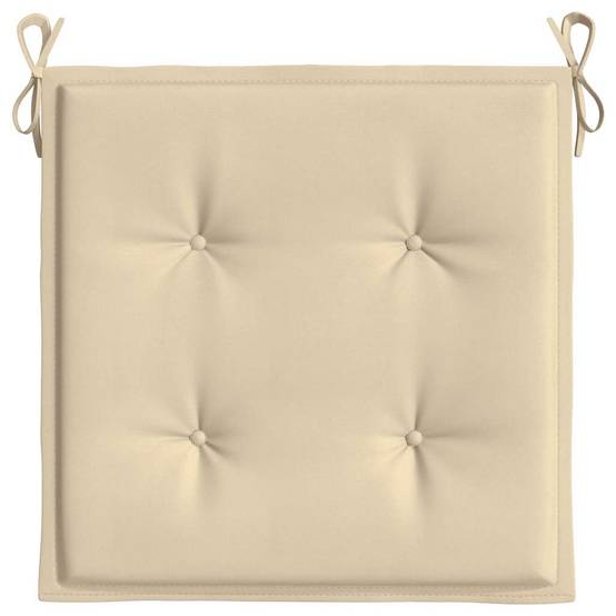 Lot de 6 Coussins de Siège Rembourrés Tissu Oxford pour Intérieur Extérieur Beige 50x50 cm – ComfortXL Outdoor Living - Image 6