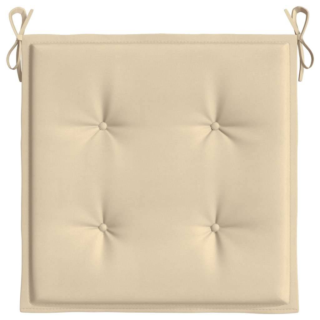 Lot de 6 Coussins de Siège Rembourrés Tissu Oxford pour Intérieur Extérieur Beige 50x50 cm – ComfortXL Outdoor Living - Image 6