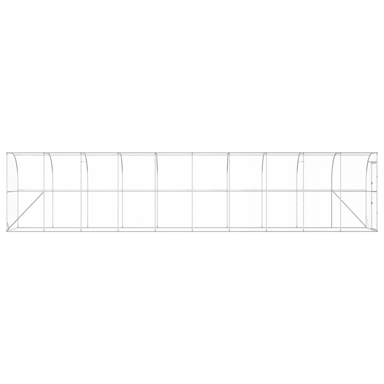 Vidaxl - Poulailler contre le mur Argenté 600 x 150 x 215 cm vidaXL 3434719 - Image 6