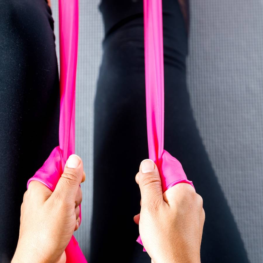 Lot de 2 Bandes élastiques - 2 résistances : moyenne et extra forte – Tous types d'exercices pilates, yoga et gym - Sun&Sia - Image 3