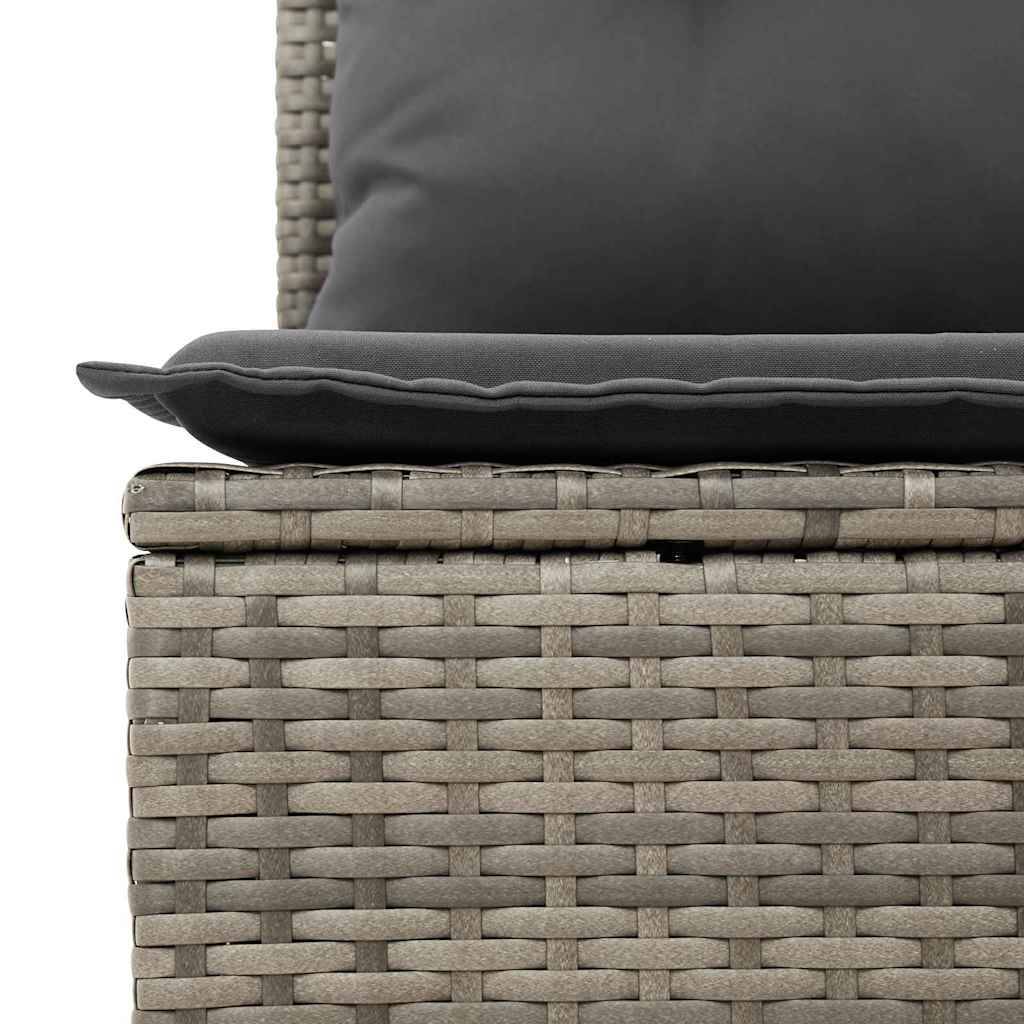 ComfortXL - Salon de Jardin Design Modulable Rotin Synthétique 11 Pcs Table Carrée et Rangement Été Gris – ComfortXL Outdoor Living - Image 9