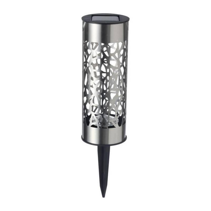 Borne Solaire Inox Galix G4445 - A Poser Ou A Planter - H28cm - Blanc Chaud - Image 1