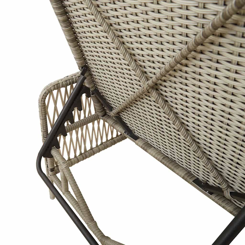 PANGIVO - Transat Polyrotin Gris Clair et Gris Foncé 200 x 55 x 92 cm - PANGIVO - Image 9