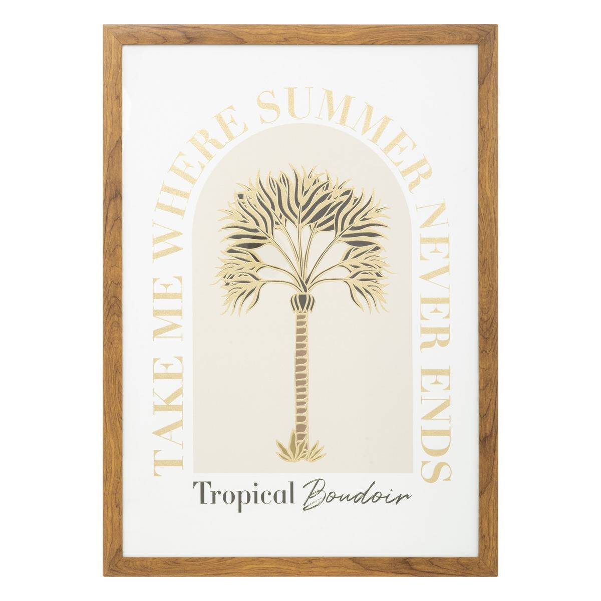 Affiche encadrée & sous-verre Tropical boudoir 50 x 70 cm - Image 1