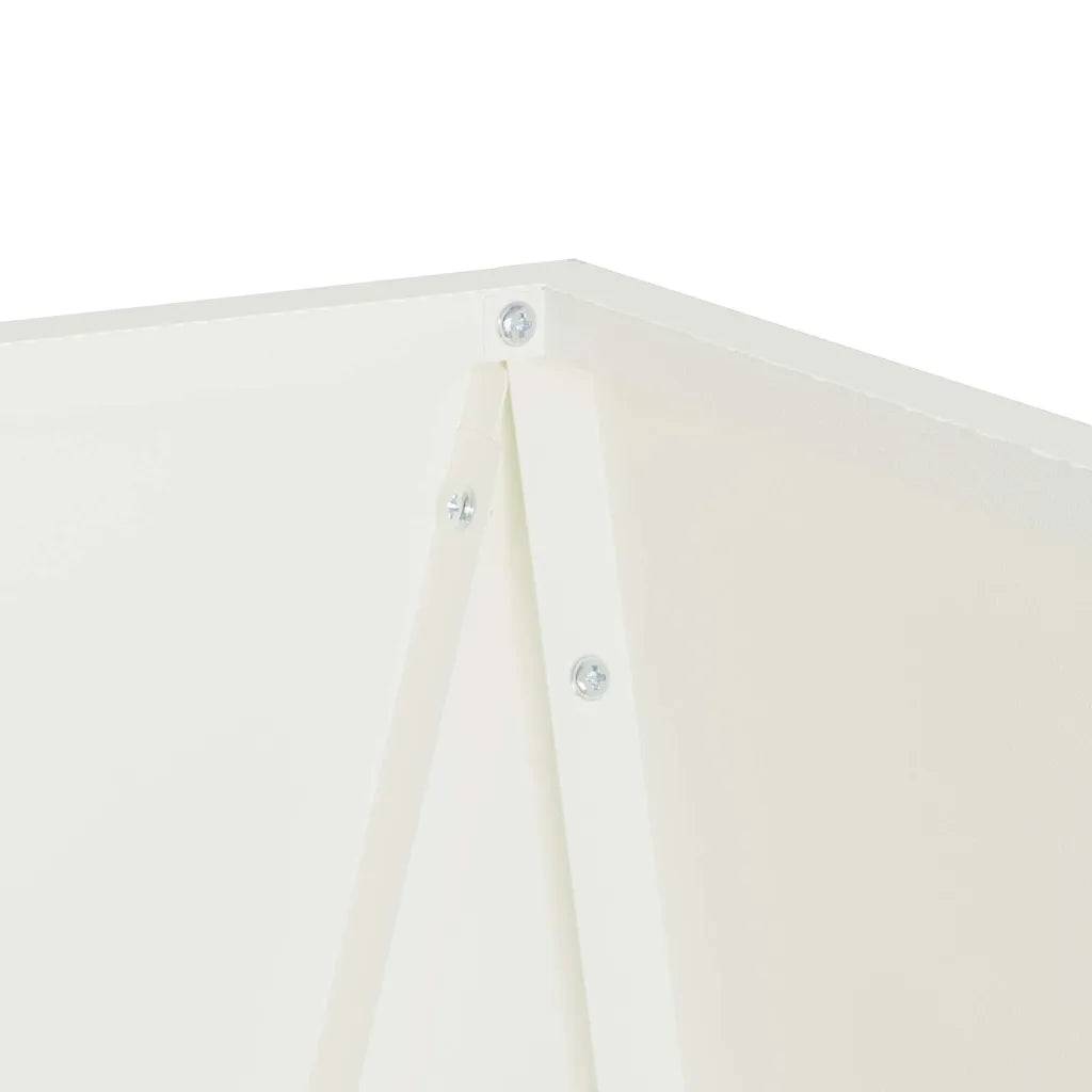 Jardinière rectangulaire moderne pour extérieur 40 x 40 x 75 cm résistante aux intempéries en acier blanc - Image 4