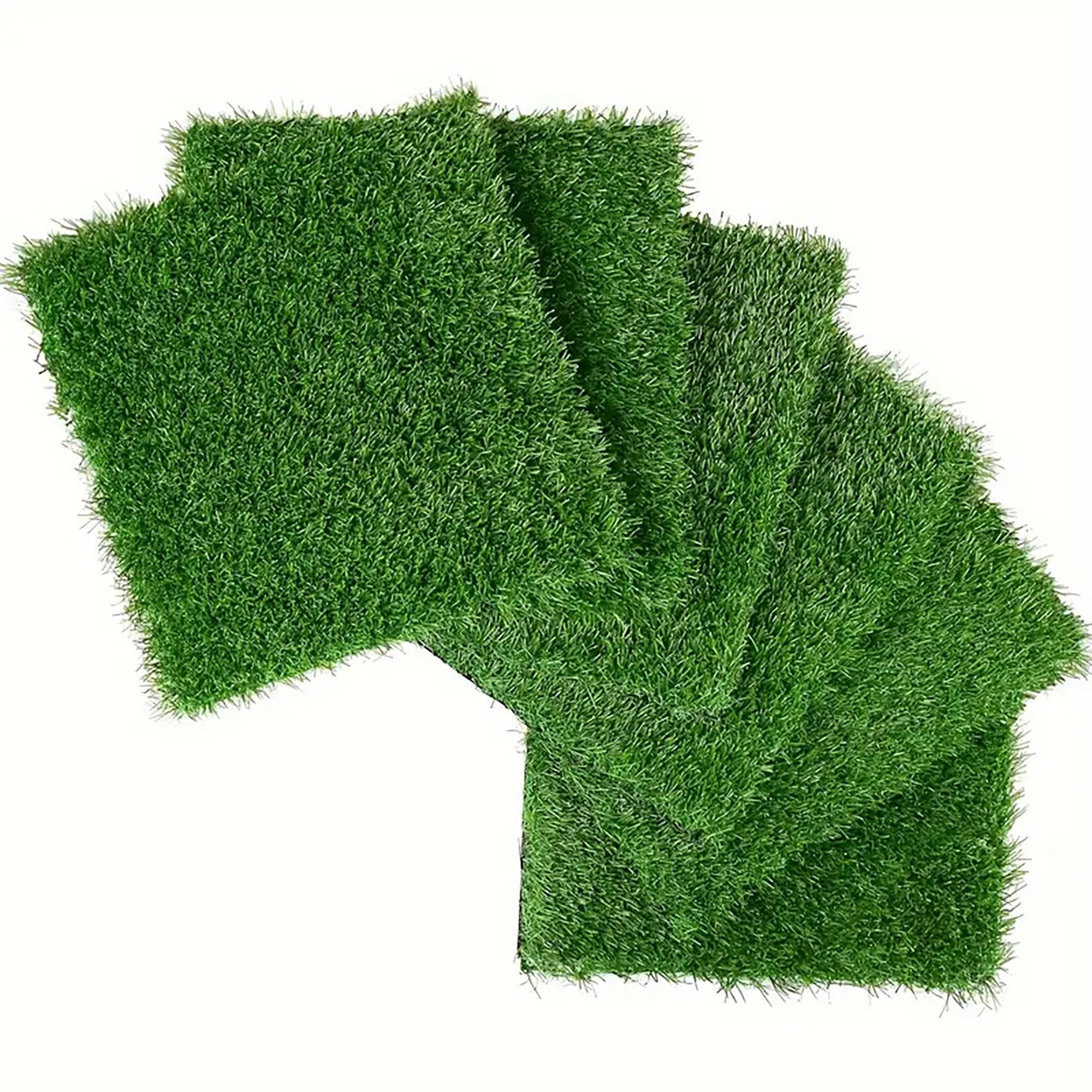 PANGIVO - Dalles gazon synthétique plastique vert 30 x 30 x 2 cm - PANGIVO