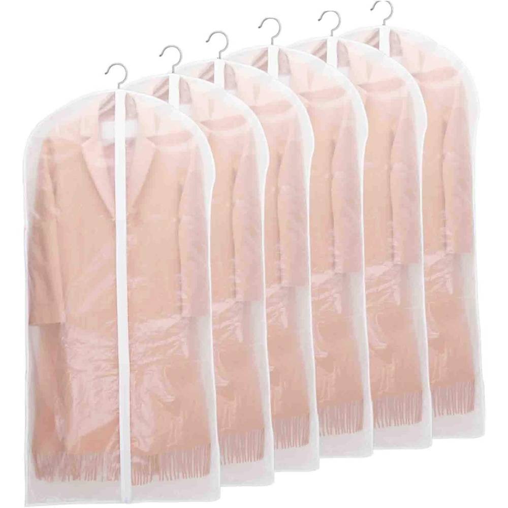0 - Sac à poussière pour vêtements 6 housses vêtements 60x140cm - Protection longue - Anti-mites & humidité - Transparentes - Image 1