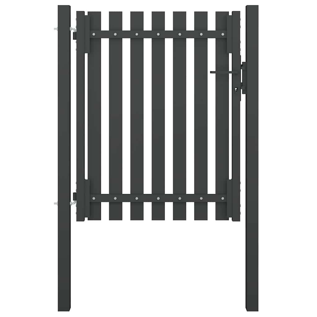 ComfortXL - Portail Piéton Contemporain Acier Robuste Verrouillable Tubes Plats pour Clôture Anthracite 1x1,5 m – ComfortXL Outdoor Living