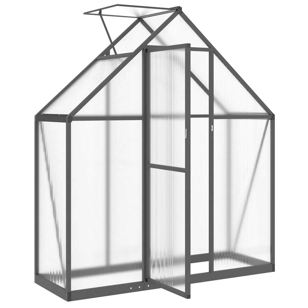 Serre de jardin 0.98m² - Serre de culture avec cadre de base anthracite 169x58x195 cm aluminium MAISON CHIC - Image 6