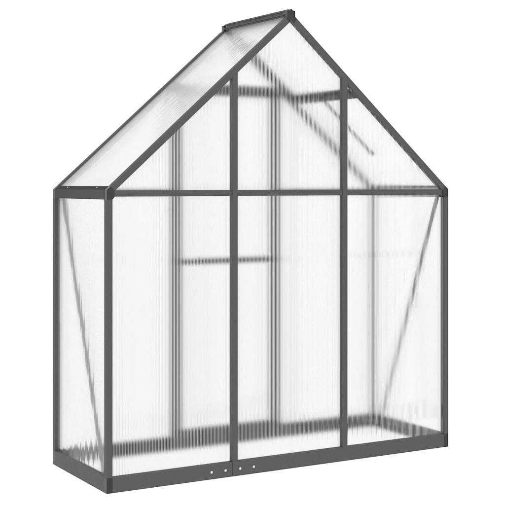 Serre de jardin 0.98m² - Serre de culture avec cadre de base anthracite 169x58x195 cm aluminium MAISON CHIC - Image 5
