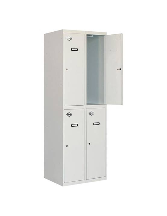 Casier-armoire Simonlocker Diy Tandem 2/4 400 (800) Gris Gris Prelacado 1800x800x500 - Simonrack