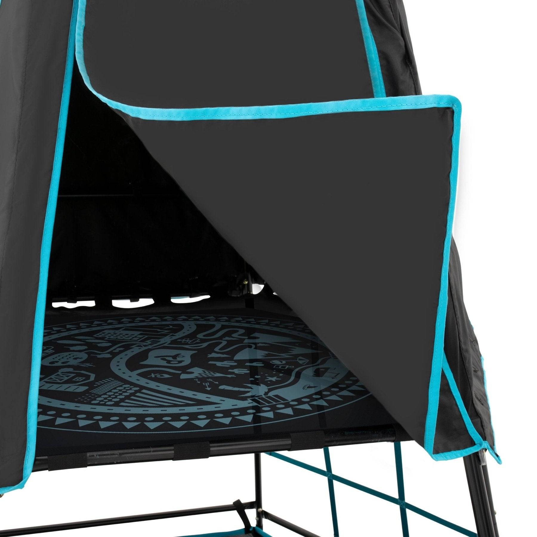 Tp Toys - Aire de jeux métal EXPLORER TOUR noir - tapis explorer - hublot - toboggan - piscine à balles h201 cm - Image 5