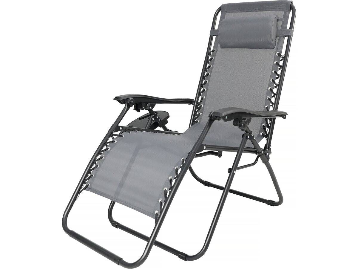 Fauteuil De Jardin Relax Zéro Gravité "sintra" - Gris -habitat Et Jardin - Image 1