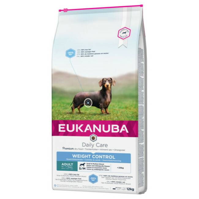 Eukanuba - Croquettes Eukanuba DailyCare au Poulet pour chien Stérilisé de Petite et Moyenne Races - Sac 12 kg