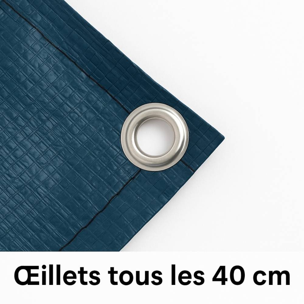 Terre Jardin - Bâche piscine ronde Pour piscine 3.60 m Bleu - Image 7