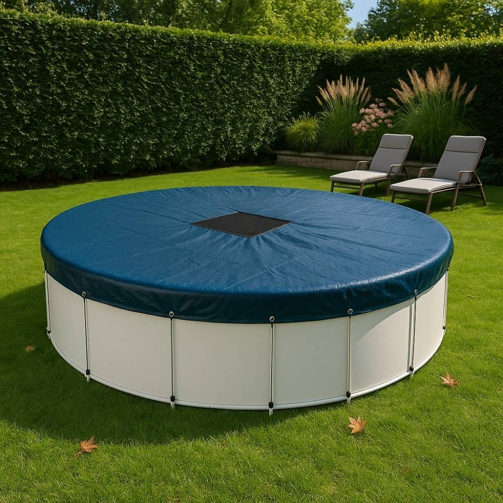 Terre Jardin - Bâche piscine ronde Pour piscine 3.60 m Bleu - Image 3