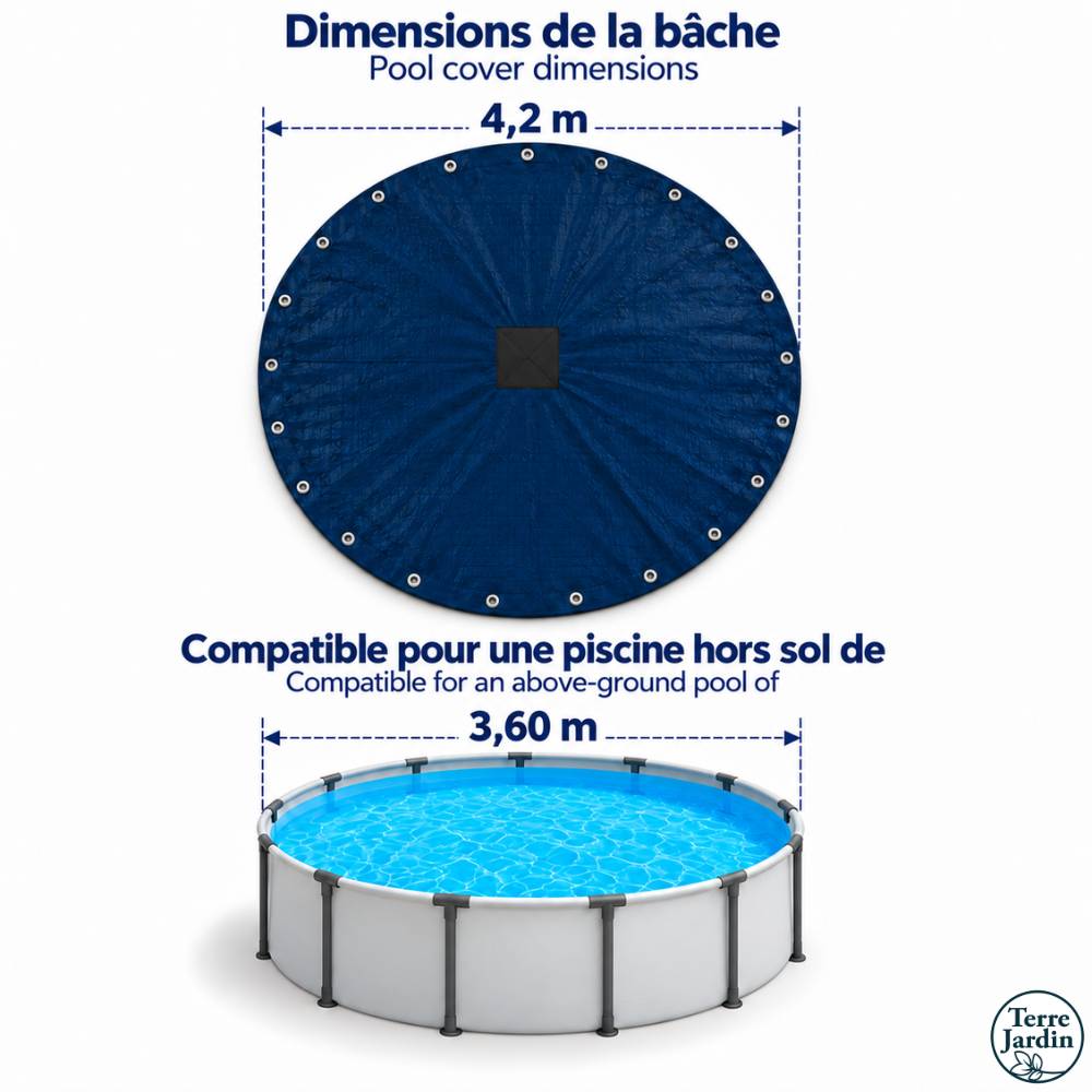 Terre Jardin - Bâche piscine ronde - Image 2