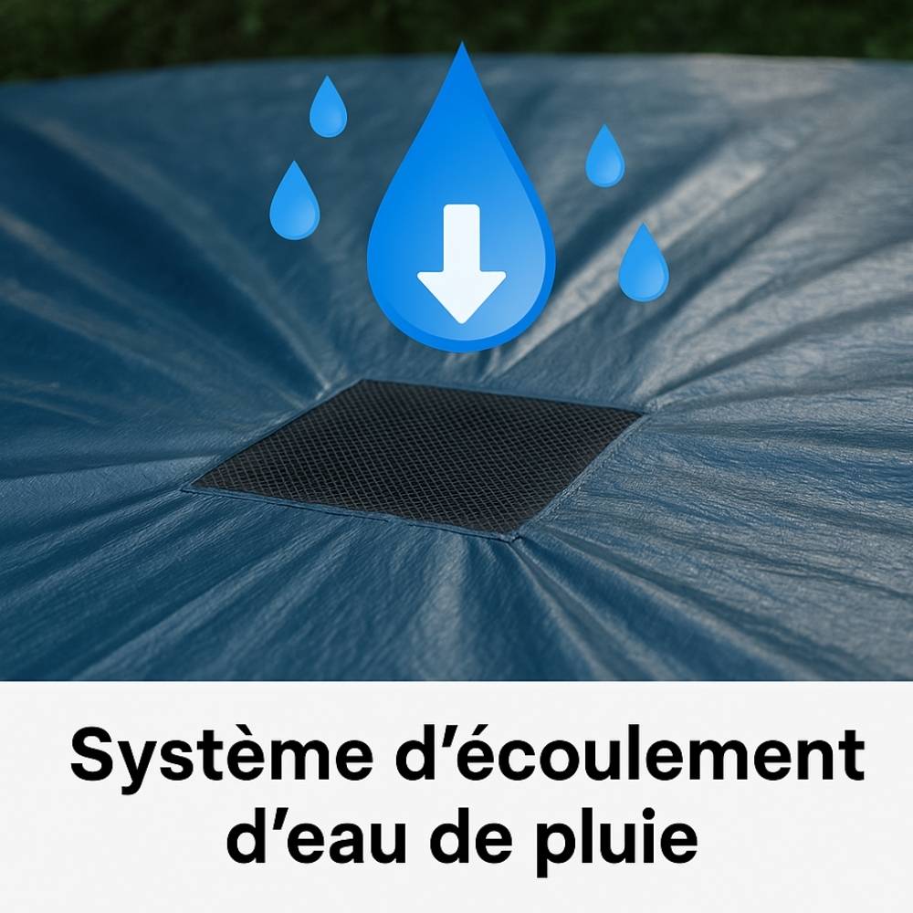 Terre Jardin - Bâche piscine ronde Pour piscine 3.60 m Bleu - Image 5