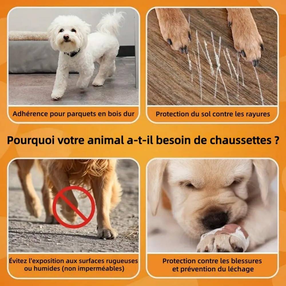 Lytech - Chaussettes Pour Chien 2 Paires L Coton Anti-Lèchage, Sangles Ajustables - Lytech - Image 3