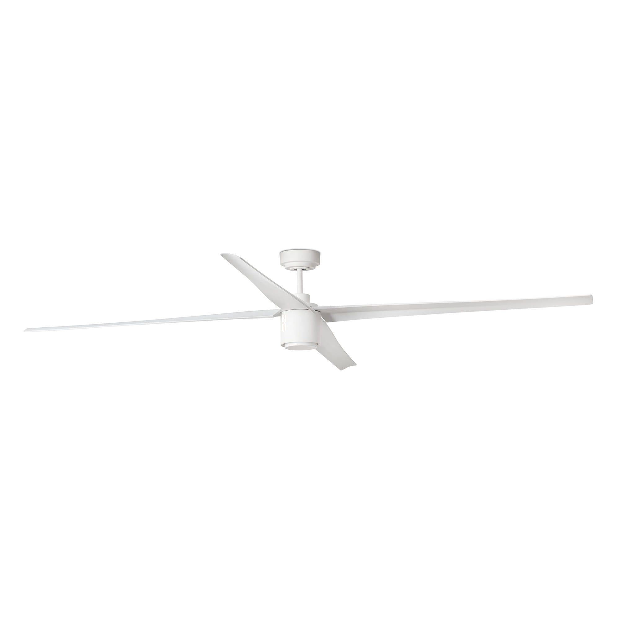 Ventilateur de plafond blanc en acier avec lumiere moteur DC telecommande - Image 2