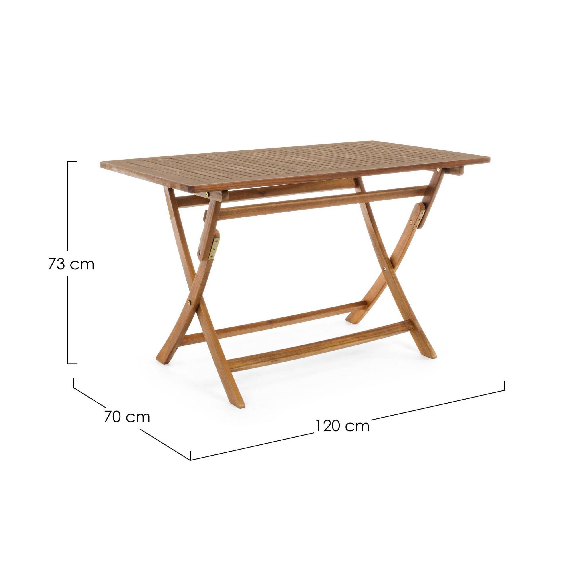 Autre - Table de jardin rectangulaire pliable en acacia L120 - CANCALE - Image 4