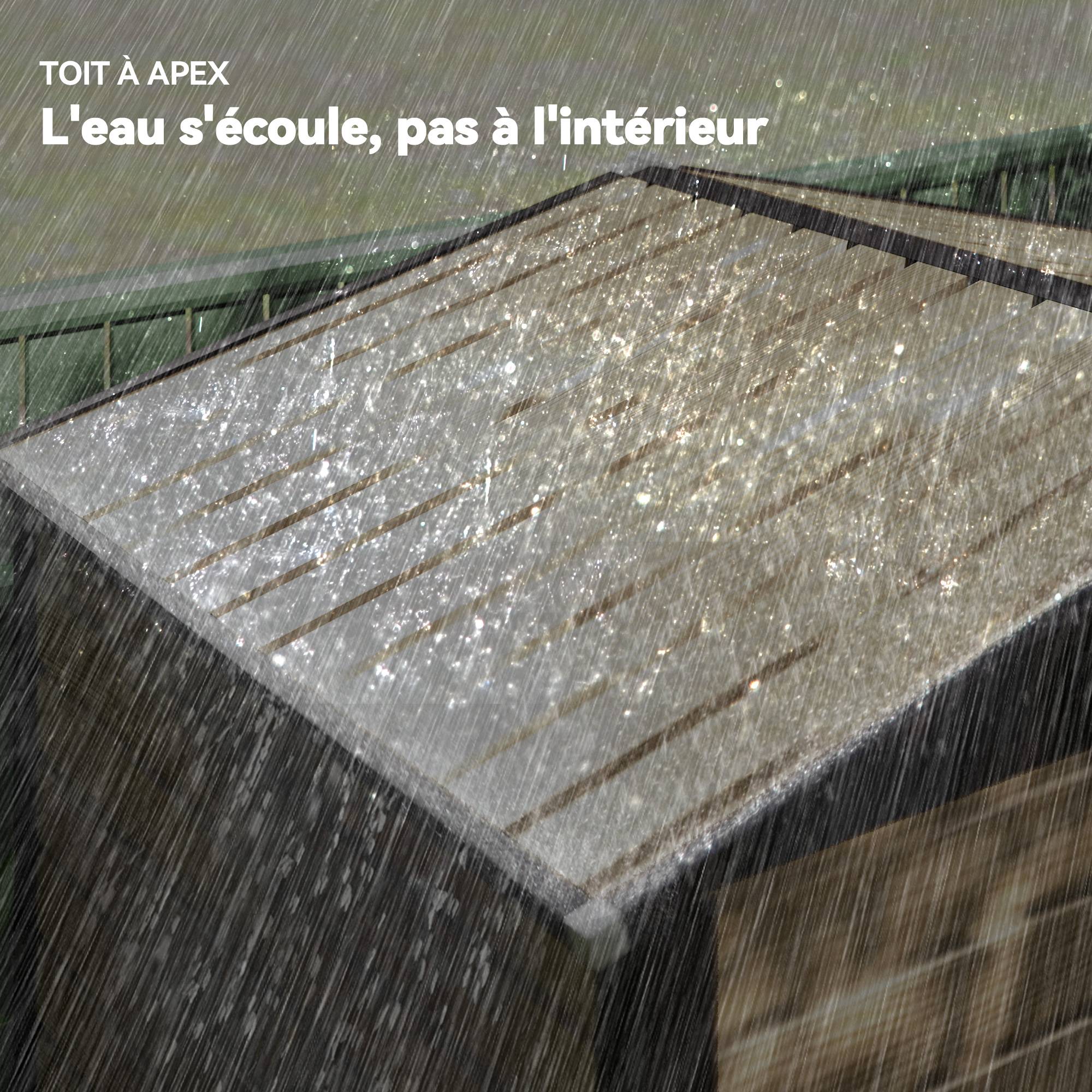 Cabane de jardin acier galvanisé aménagement extérieur protection outils 190x131cm chêne - ComfortXL Outdoor Living - Image 10