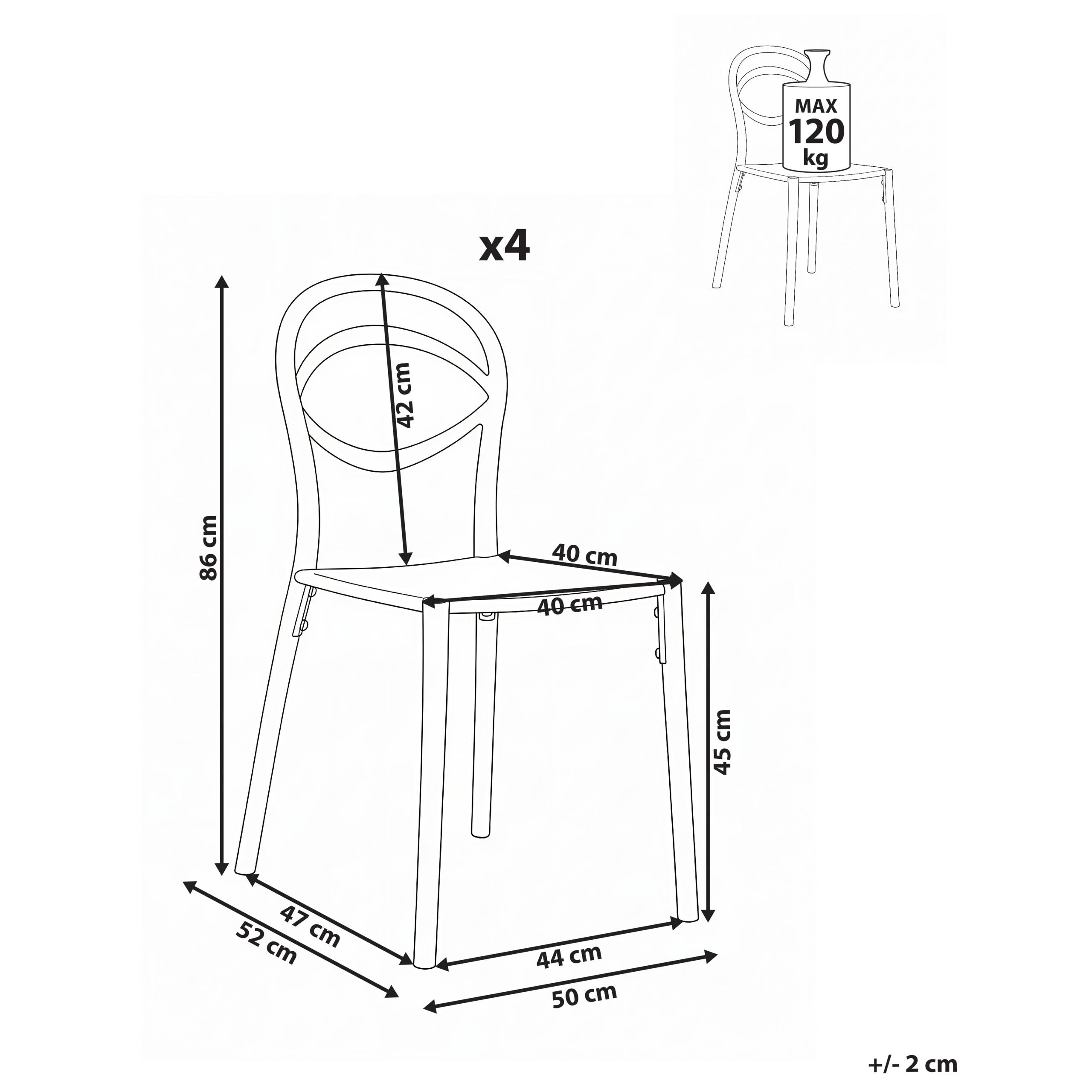 Beliani - Chaise de jardin Polypropylène Blanc cassé COVOLO - Beliani - Image 2