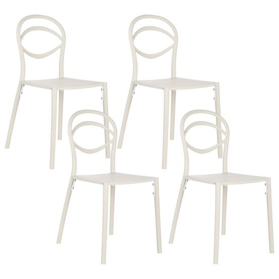 Beliani - Chaise de jardin Polypropylène Blanc cassé COVOLO - Beliani - Image 1