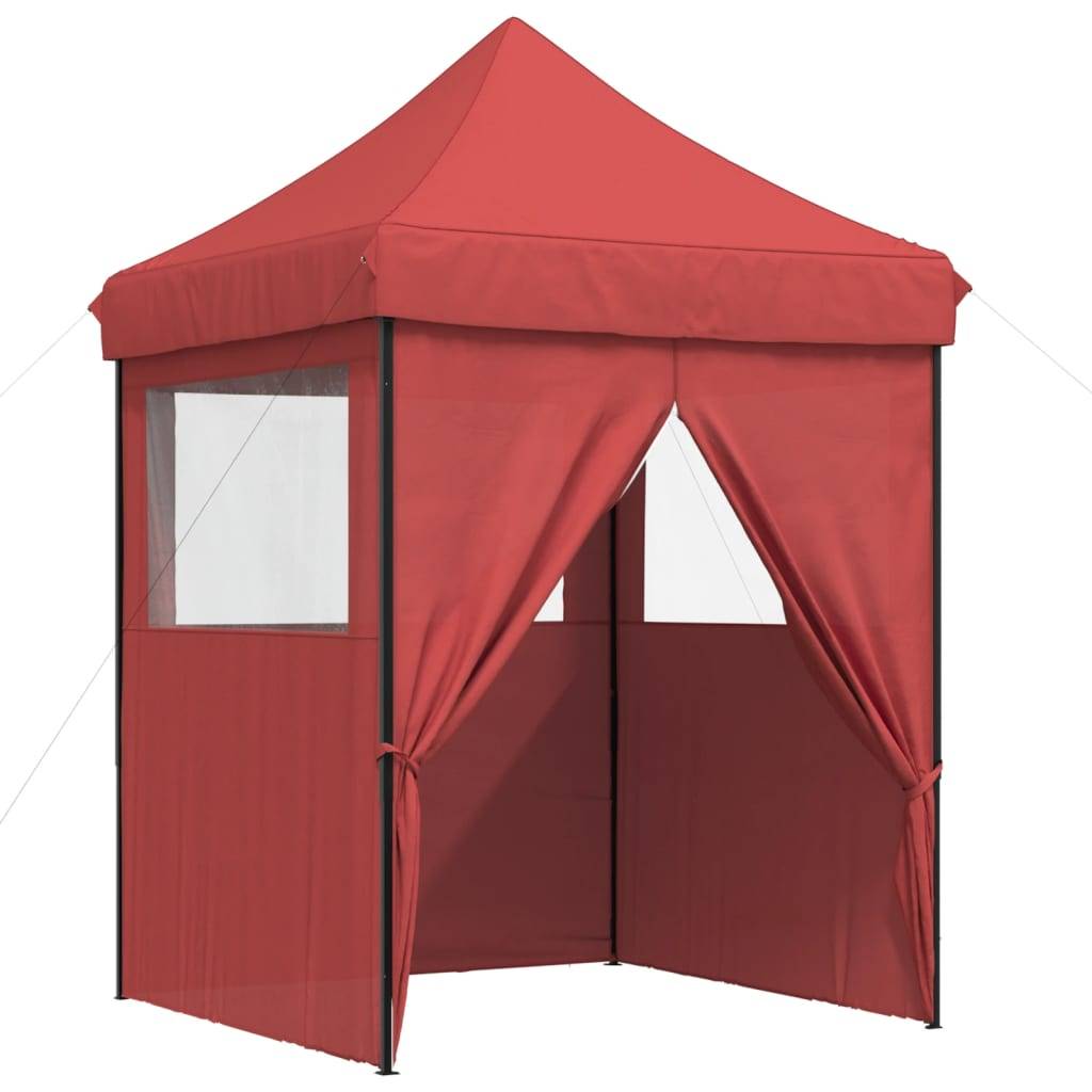 ComfortXL - Tente de réception pliante acier pour fêtes extérieur avec 4 parois 2x2m Rouge - ComfortXL Outdoor Living - Image 7