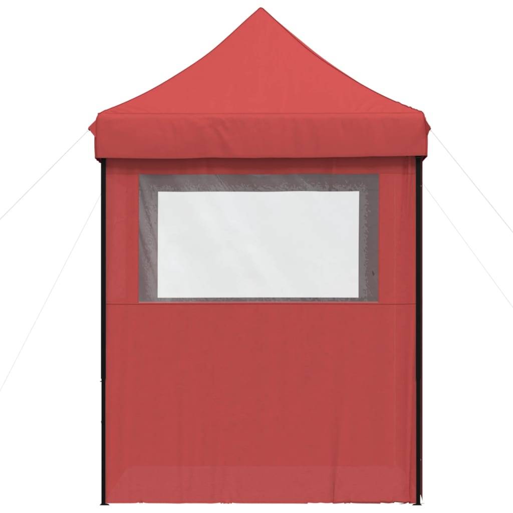 ComfortXL - Tente de réception pliante acier pour fêtes extérieur avec 4 parois 2x2m Rouge - ComfortXL Outdoor Living - Image 5