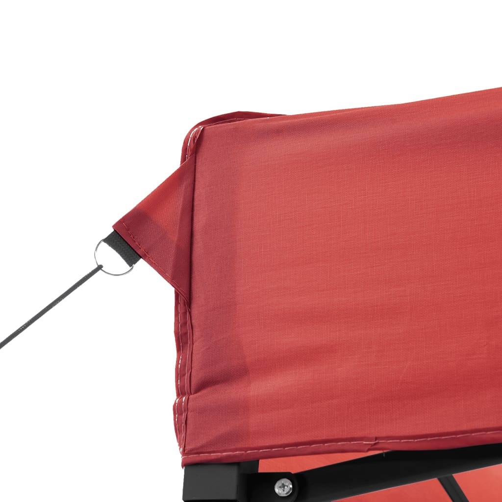 ComfortXL - Tente de réception pliante acier pour fêtes extérieur avec 4 parois 2x2m Rouge - ComfortXL Outdoor Living - Image 6
