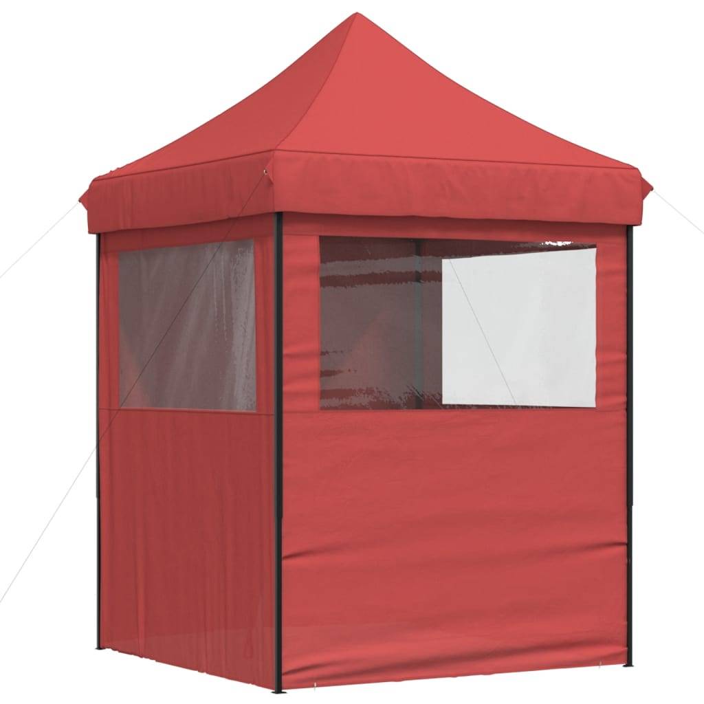 ComfortXL - Tente de réception pliante acier pour fêtes extérieur avec 4 parois 2x2m Rouge - ComfortXL Outdoor Living - Image 4