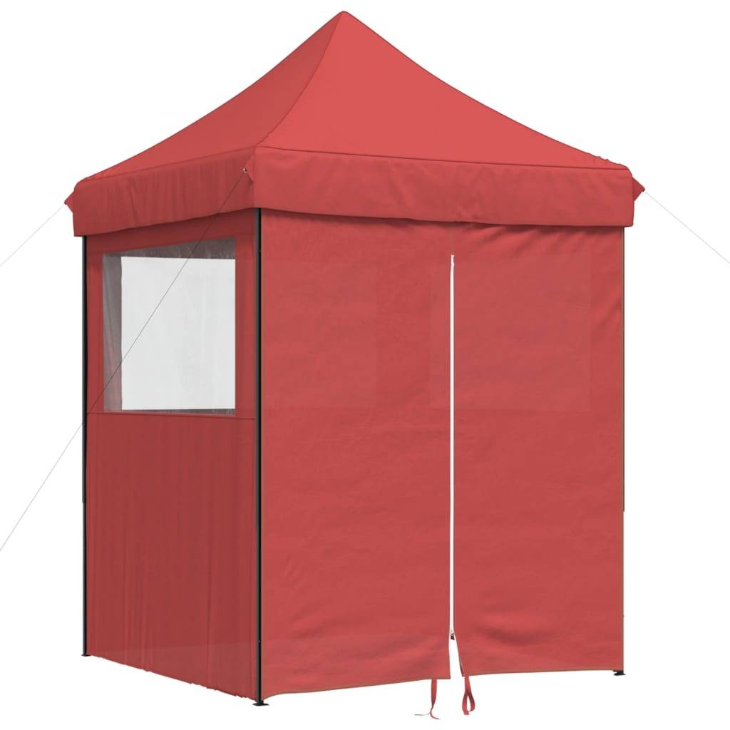 ComfortXL - Tente de réception pliante acier pour fêtes extérieur avec 4 parois 2x2m Rouge - ComfortXL Outdoor Living - Image 2