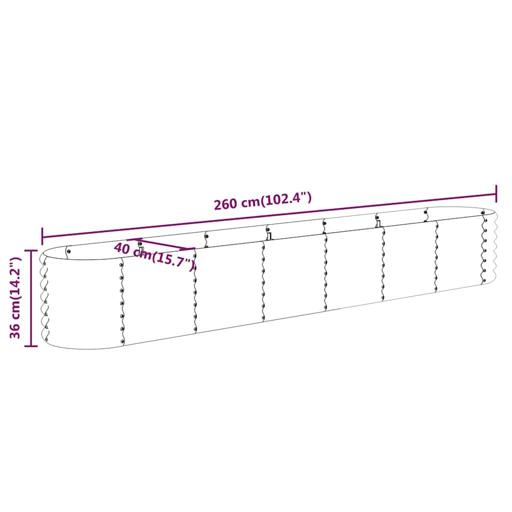 Support pot & bac acier anthracite  260 x 40 x 36 cm  - Prolenta premium p339.8 - Image 6
