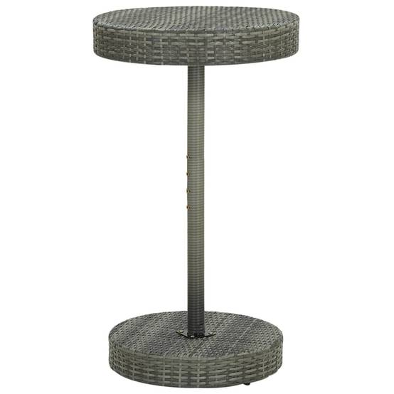 Ensemble de bar de jardin 3 pcs | Mobilier d'extérieur et coussins Résine tressée Gris Maison Chic - Image 3