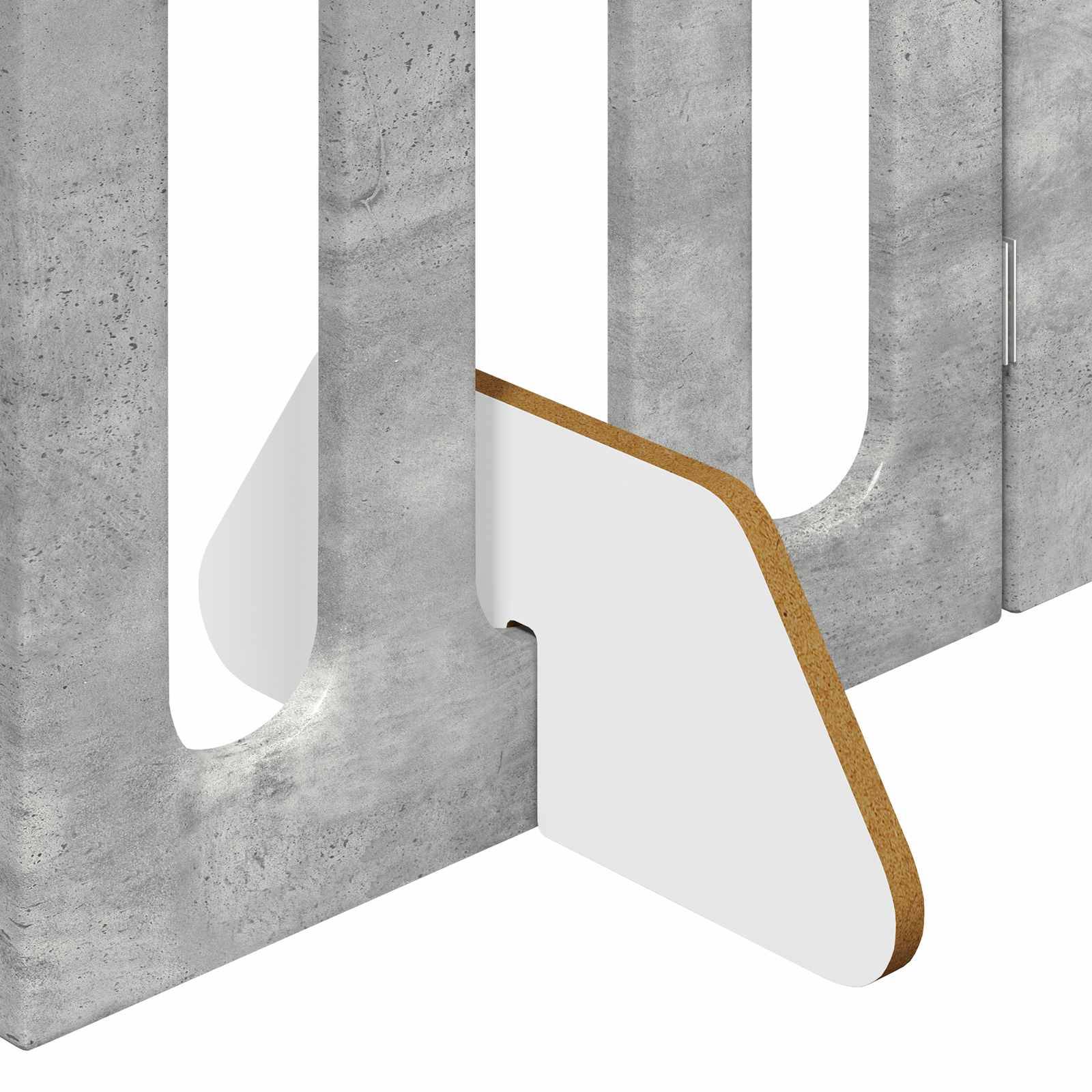 PANGIVO - Clôture pour animaux bois d'ingénierie gris béton 100.5 x 38 x 70 cm - PANGIVO - Image 6