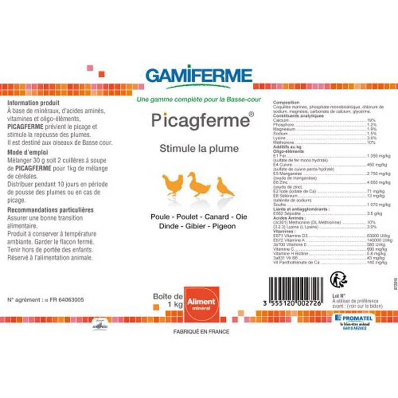 Autre - Picagferme, aliment minéral volaille 1kg - GAMIFERME - Image 2