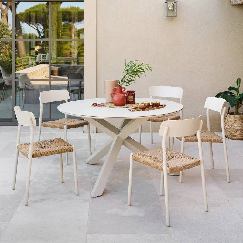 Hesperide - Table de jardin 6 places Oryon D130cm argile - Hespéride - Image 6