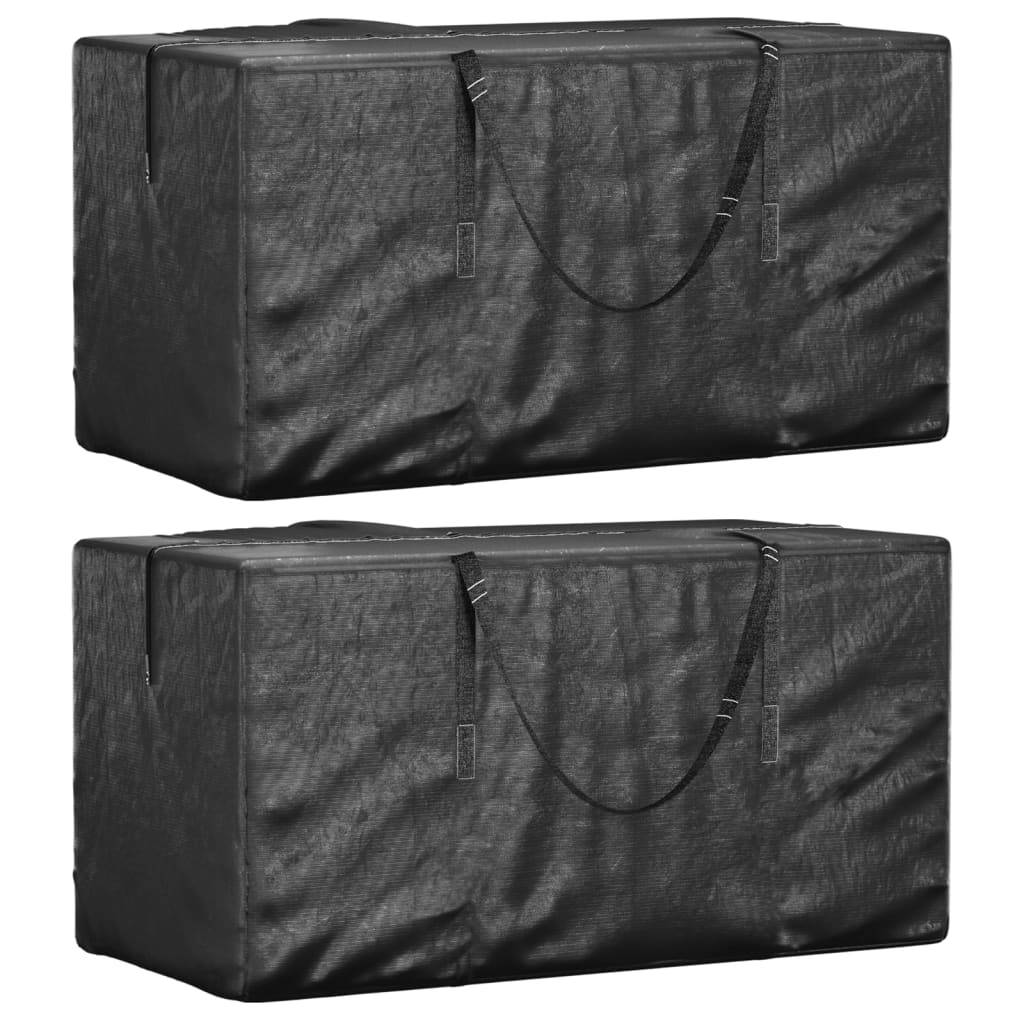 Sacs de rangement pour sapin de Noël polyéthylène noir 150 x 75 x 75 cm - PANGIVO - Image 1