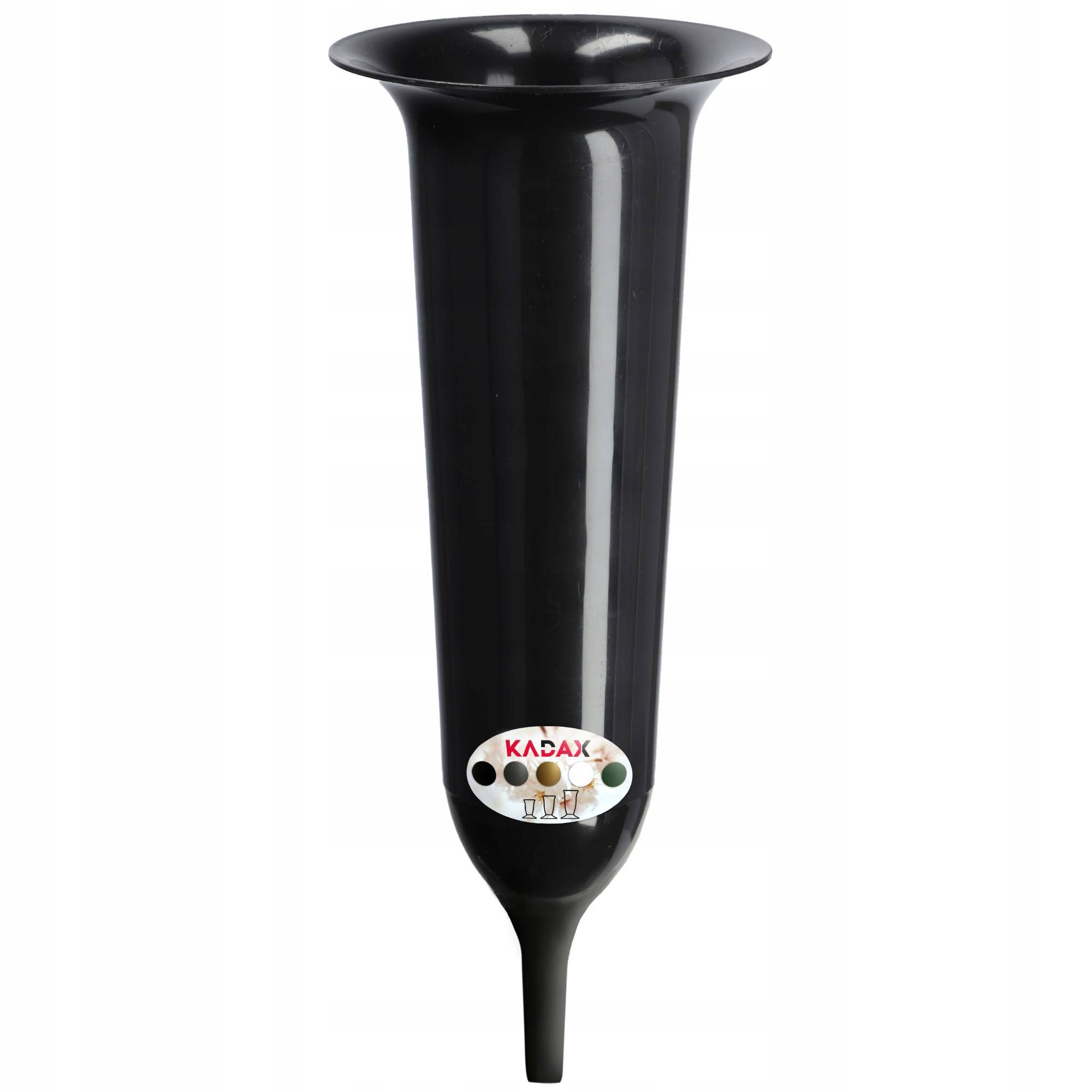 Vase flacon pour pierre tombale de cimetière 35 cm pierre tombale pour fleurs noir - Image 3